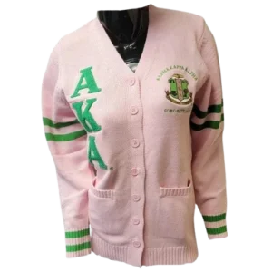 AKA Varsity Cardigan Pink