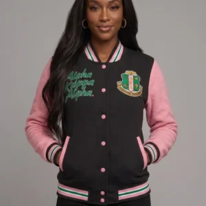 AKA Fleece Jacket (Black/Pink)