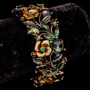 Green Floral Bracelet