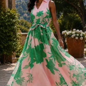 Sleeveless Organza Dress