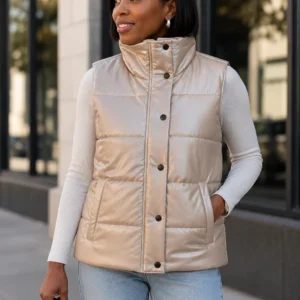 Rose Gold Puff Vest